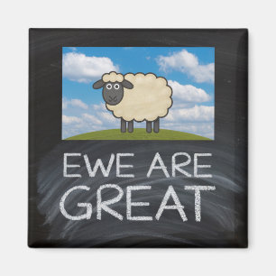 Kühlschrankmagnet "Ewe are Great" Schafspuppe Magnet