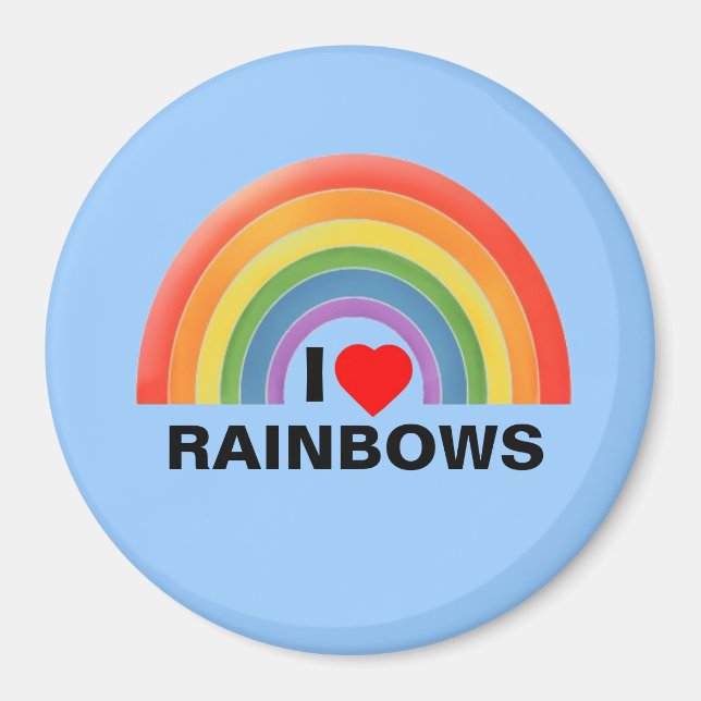 Kühlschrankmagnet "I Heart Rainbows" Magnet (Vorne)
