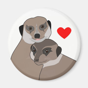 Kühlschrankmagnet "Meerkats in der Liebe " Magnet