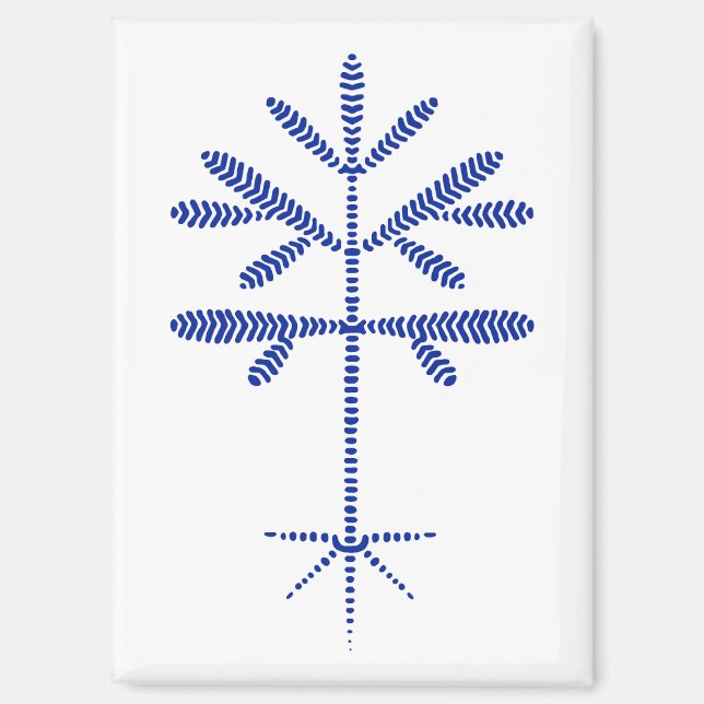 Kühlschrankmagnet mit blauem Sapling Magnet (Vorderseite)