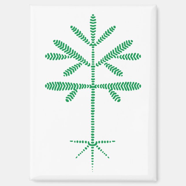 Kühlschrankmagnet mit grünem Schnitt Magnet (Vorderseite)