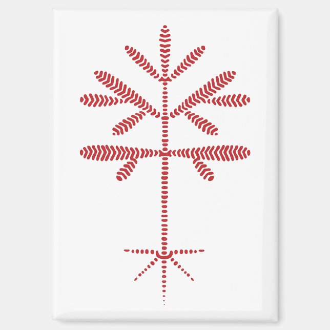 Kühlschrankmagnet mit rotem Sapling Magnet (Vorderseite)