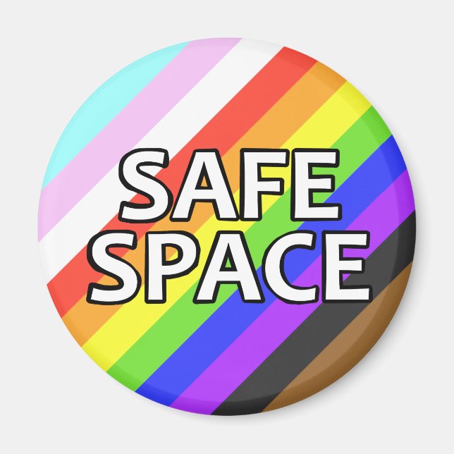 Kühlschrankmagnet mit Safe Space Pride Magnet (Vorne)
