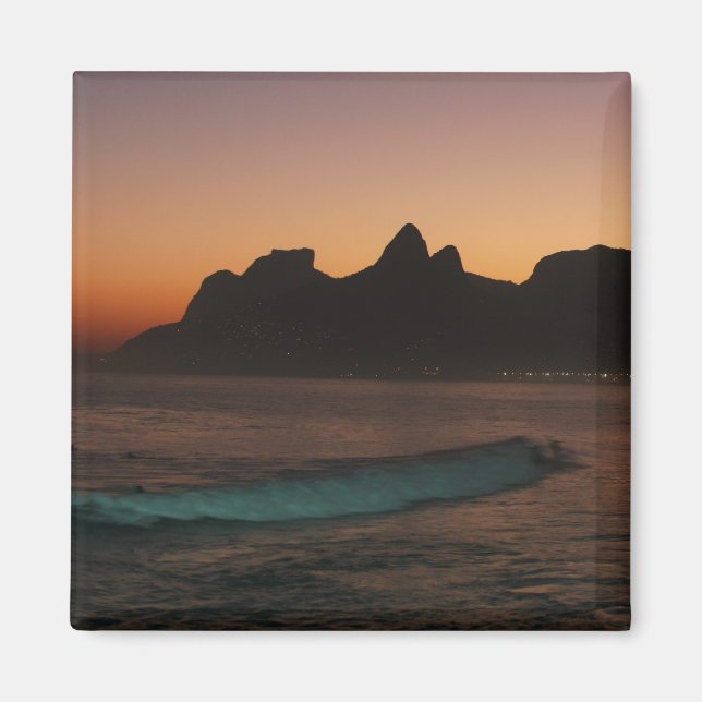 Kühlschrankmagnet "Sunset in Rio de Janeiro" Magnet (Vorne)