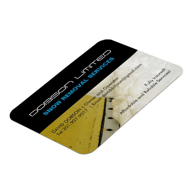 Kühlschrankmagnete für Schneeabzugfirmen Magnet (Linke Seite)