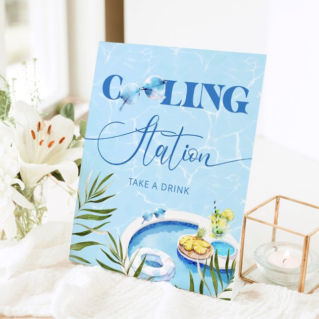 Kühlstation Pool Geburtstagsparty Sockelschild (Von Creator hochgeladen)