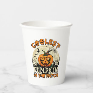 Kühlste Kürbisfeld-Sonnenbrille Hexenhut Halloween Pappbecher