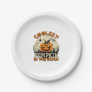 Kühlste Kürbisfeld-Sonnenbrille Hexenhut Halloween Pappteller