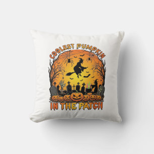 Kühlster Kürbis-Patch-Halloween-Hexen-Spinnen-Frie Kissen