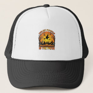 Kühlster Kürbis-Patch-Halloween-Hexen-Spinnen-Frie Truckerkappe