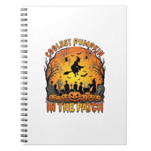 Kühlster Kürbisfeld Halloween Hexe Spinnen Friedho Notizblock