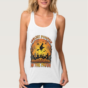 Kühlster Kürbisfeld Halloween Hexe Spinnen Friedho Tank Top