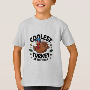 Kühlster Truthahn auf dem Tisch Thanksgiving-Abend T-Shirt