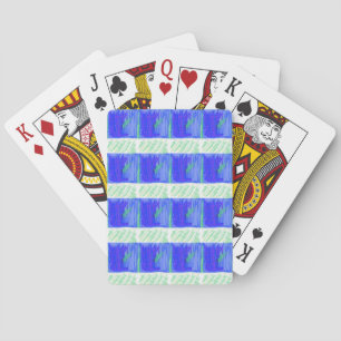 Kühlstes Blau Nautisches Abstrakt  Spielkarten