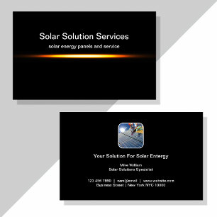 Kühlstes Geschäftskarten-Design für Solaranlagen Visitenkarte