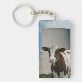 Kühlturm für Kuh und Nukleare Power Schlüsselkette Schlüsselanhänger