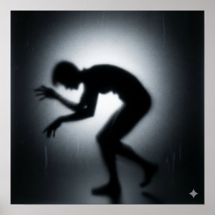 Kühlung Getrennte Silhouette Poster