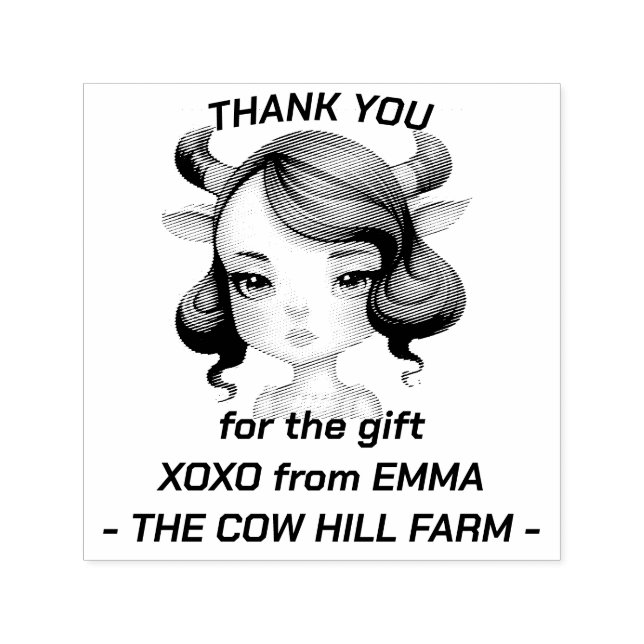 Kuhmädchen Party Permastempel (Design)