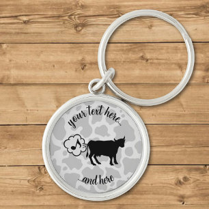 Kuhmethan-Symbol-Schlüsselanhänger Schlüsselanhänger