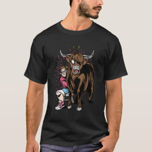 Kuhmotiv für Bauern als lustiger Kuh-Bauer T-Shirt