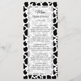 Kuhmuster-Background-Hochzeit Menükarte