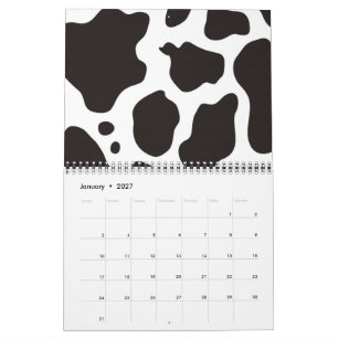 Kuhmuster-Hintergrund Kalender