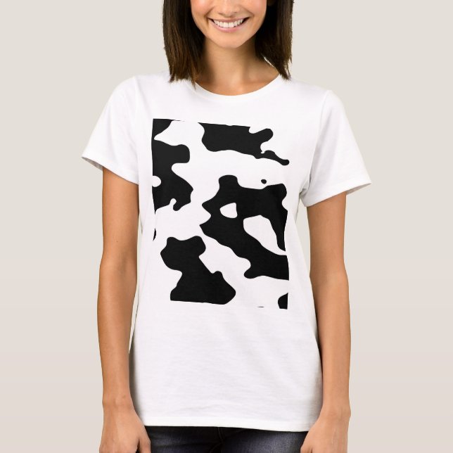 Kuhmuster Schwarz-Weiß T-Shirt (Vorderseite)