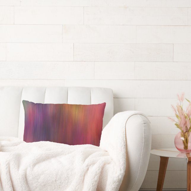 kühn akzentuiertes lila und magentinisches Design Lendenkissen (Liege)