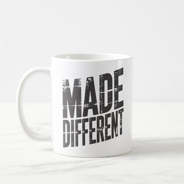Kühn Anders Fette Typografie Motivierend  Kaffeetasse (Links)