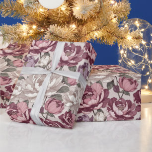 Kühn blühende Blumen — Moderne maximalistische Aus Geschenkpapier