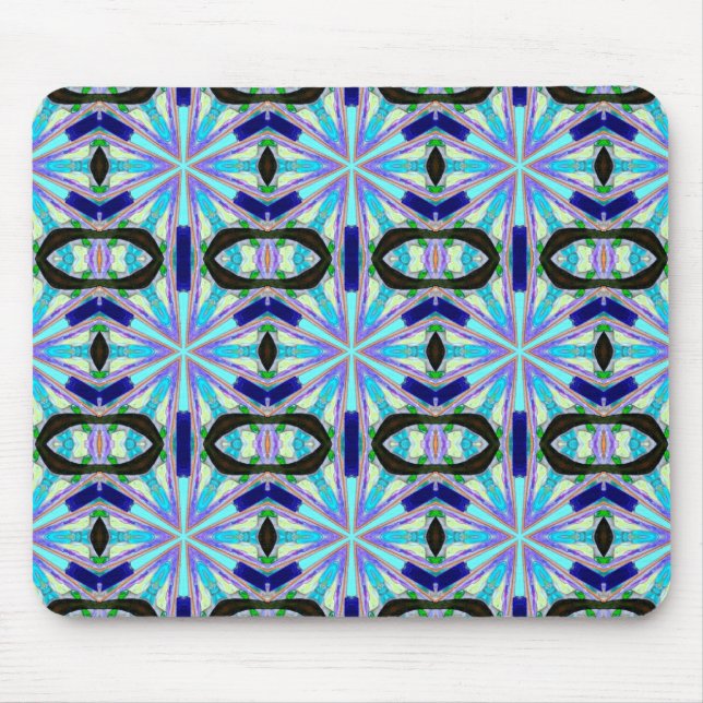 kühn geometrisch blaues Design Mousepad (Vorne)