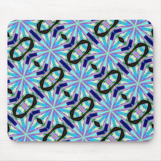 kühn geometrisch blaues Design Mousepad (Vorne)