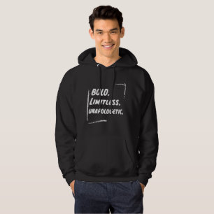 Kühn & Grenzenlos ungeschminkte Motivation Hoodie