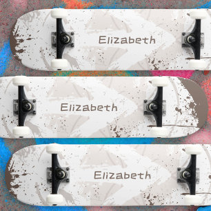 Kühn Grunge Pfeil Creme Braun Spritzer Skateboard