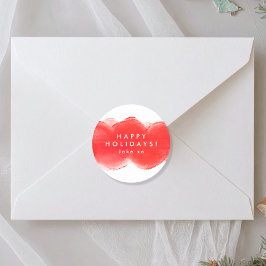 kühn moderner Retrospass Happy Holidays Runder Aufkleber