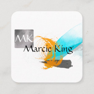 kühn modernes Design abstrakter Kunstmalerei Quadratische Visitenkarte