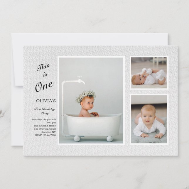 kühne 3-Foto-Einladung Einladung (Vorderseite)