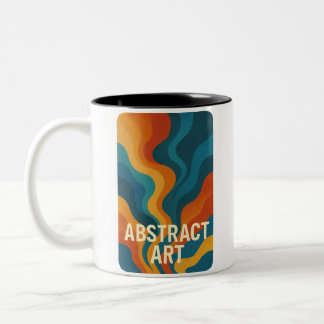 Kühne Abstrakte Energie - Digitale Kunst Zweifarbige Tasse