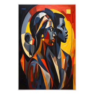 kühne, Abstrakte kubanische Portrait Art Fotodruck