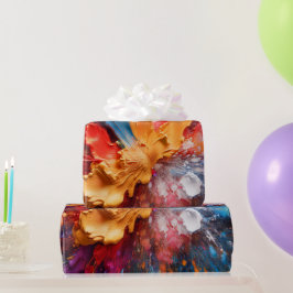 Kühne abstrakte Ölfarbspritzer Luxus Geschenkpapier