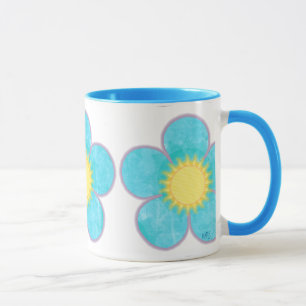 kühne Aquamarine Sommer-Blume Tasse