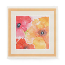 Kühne Aquarellblumen Party Napkins Luncheon Größe