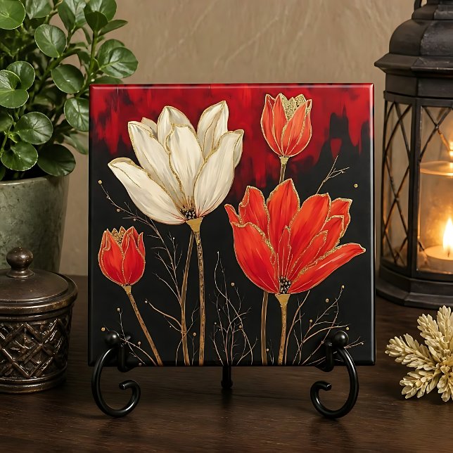 Kühne Art Deco Tulpen Fliese (Von Creator hochgeladen)