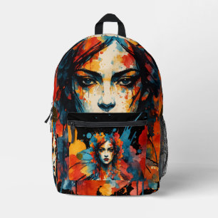 Kühne Ausdrücke: Kunst in Bewegung Bedruckter Rucksack