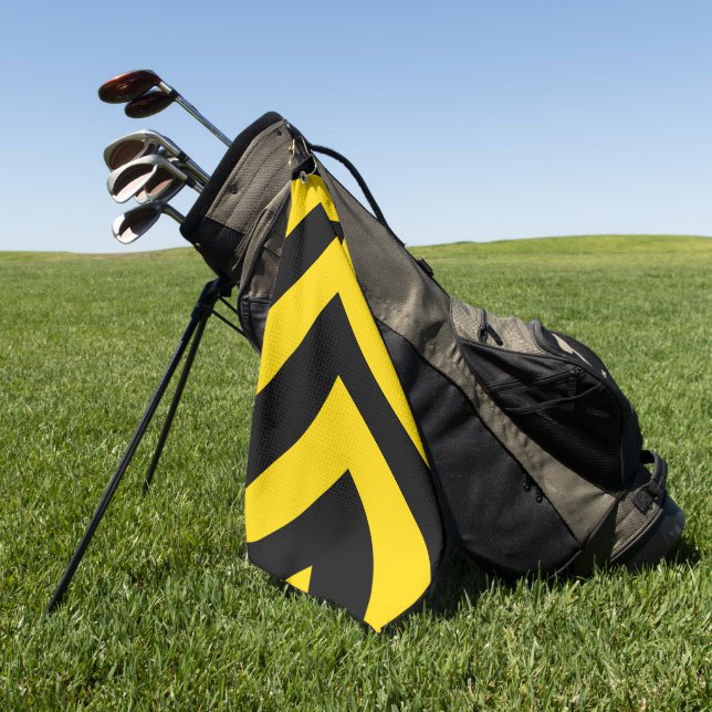 Kühne Autobahn Verkehr Hummel Bee Chevrons auf ein Golfhandtuch (Gras)