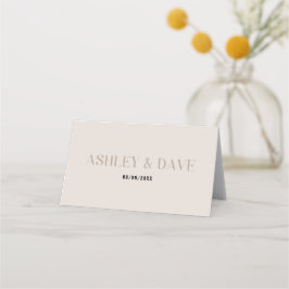 kühne Beige Wedding Platzkarte