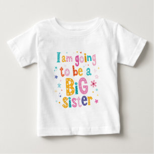 kühne Big Sister farbenfrohe Sibling Reveal Ankü Baby T-shirt