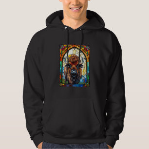 Kühne Bison Büffel Tier Natur Kunst Hoodie