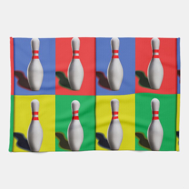 kühne Bowling-Buttone Geschirrtuch (Horizontal)