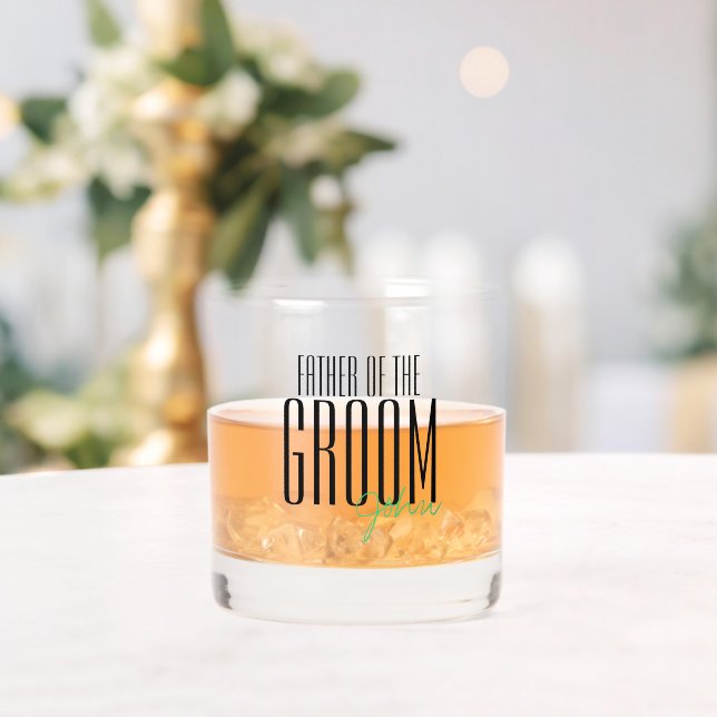 Kühne Briefe "Vater des Grooms" Hochzeitsfeier Whiskyglas (Insitu (Hochzeit))